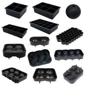 Customized Summer Commercial Eco-Friendly Silicone Rubber Ice Cube Grinding Tool Food Grade Milk <b>Tea</b> Ice Grid Lid Ice Ball Mold - Product Image 5