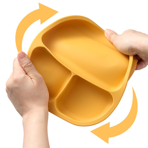 จานแบ่งซิลิโคนฟู้ดเกรดสำหรับ<span class=keywords><strong>เด็ก</strong></span>ปลอดภัยและ<span class=keywords><strong>กิน</strong></span>ได้จานผักซิลิโคนทนทานสำหรับ<span class=keywords><strong>เด็ก</strong></span> - Product Image 6