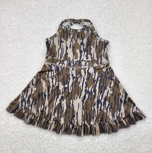 Vestidos de Yoga a la Rodilla con Estampado de Camuflaje y Tirantes para Niñas, 6 Colores a Juego para Hermanas - Product Image 6