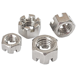 Écrou à vis sans tête DIN 935, écrou fendu, acier inoxydable A2 304, finition brute, pour l'industrie maritime, directement de l'usine - Product Image 6