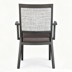 Fauteuil moderne en aluminium avec accoudoirs pour restaurant, chaise de salle à manger, mobilier d'hôtel et de café, vente en gros - Product Image 2