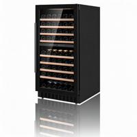 Enfriador de Vino LED con Protección UV, Puerta Única, Vidrio Antivaho, Refrigerador de Vino Bajo Mostrador para Bar Privado