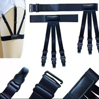 Chemise reste jarretelles ceinture réglable élastique porte-chemise bretelles garder rentré dans antidérapant Tuckers jambe bretelles pour hommes femmes