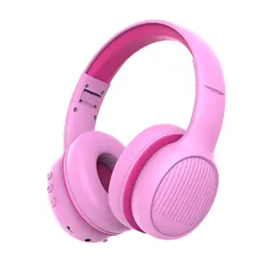 Noise Cancellation Blocking Cancelling Children Pink Head Phone Cute BT Wireless Kids Headphones Headset For Girls Music
