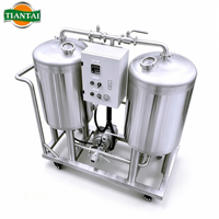 Unité CIP mobile 150L avec deux réservoirs à paroi simple, combinaison acide et caustique pour nettoyage flexible en petite cave vinicole