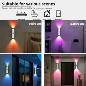 Lampe de nuit <span class=keywords><strong>LED</strong></span> intelligente pour la maison, dégradé de couleurs, avec capteur de mouvement, rechargeable magnétiquement, lampe d'armoire intérieure - Product Image 6