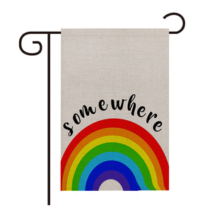 Venta al por mayor 12x18 resistente al agua Impresión digital decoración personalizada orgullo arcoíris banderas de jardín de doble cara - Product Image 4