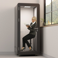 Cabinas de Oficina Insonorizadas con Estructura de Acero para Uso Comercial en Interiores y Exteriores, con Cubierta Removible y Diseño Moderno
