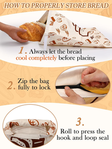 （2 件装）蜂蜡面包袋大号酵母面包袋蜂蜡可延长保鲜时间，可水洗可重复使用收纳袋 - Product Image 5