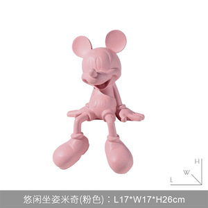 Scultura moderna di topolino del fumetto della vetroresina di Pop Art per l'artigianato del metallo dell'ornamento della decorazione domestica - Product Image 4