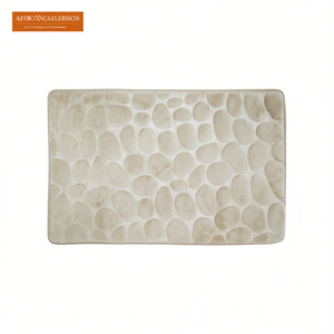 Tapis de bain antidérapant en galets 40x60 cm gris - Product Image 3