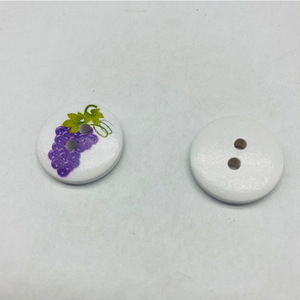 100 cái/túi trái cây hỗn hợp in dưa hấu chuối anh đào lê táo 2 lỗ nút gỗ ưa thích nút quần áo hoạt hình - Product Image 3