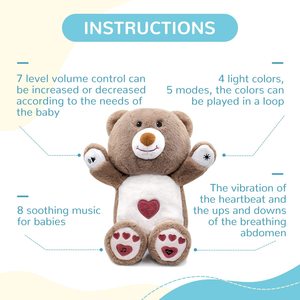 Nệm Ngủ Cho Bé, Đồ Dùng Thiết Yếu Cho Trẻ Sơ Sinh Đồ Chơi Trẻ Em Máy Phát Âm Thanh Cho Nhà Trẻ Với Chuyển Động Thở Thực Tế - Product Image 5