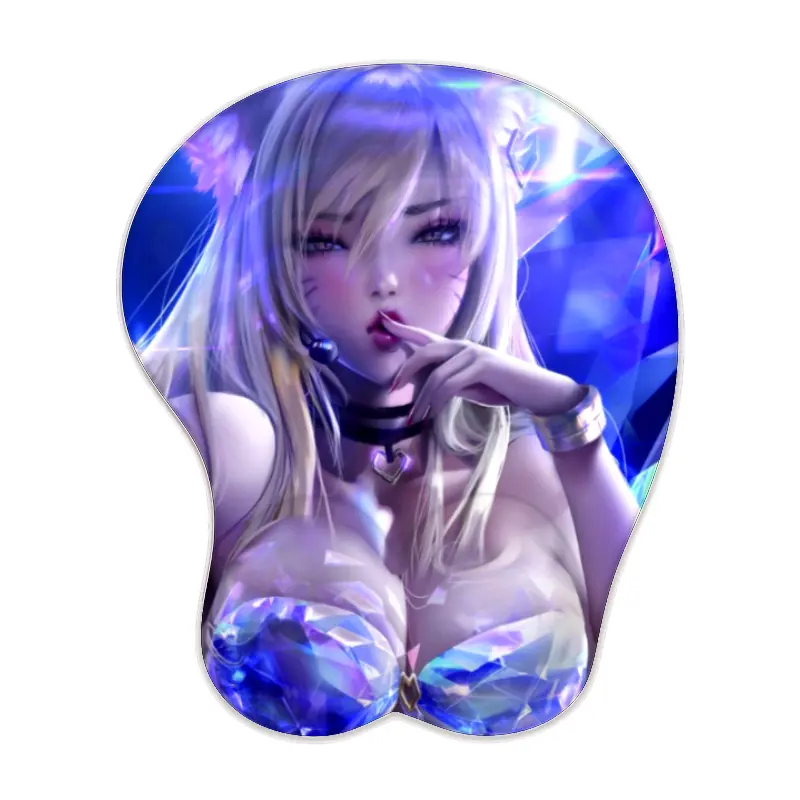 Custom Boobs Hot 3D Sublimation Gel Sexy Cartoon Girl Breast Adult Anime Cartoon Girl Ergonomic Wrist Rest Mouse Pad