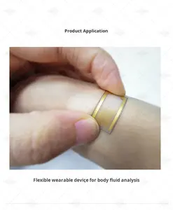 20x10mm、50 Um線幅と間隔、20ペアPETフレキシブルインタージジット電極ウェアラブル電子機器およびガスセンサ用 - Product Image 6