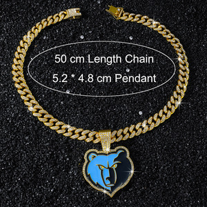 2026 New Hot Selling Hiphop Popular Bear <b>Head</b> Pendant Necklace Punk Street <b>Style</b> Men's Necklace Wholesale Jewelry Trendy - Product Image 5
