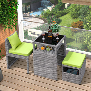 Piccolo ingombro <span class=keywords><strong>tavolino</strong></span> da caffè all'aperto Patio per il tempo libero balcone tavolo da pranzo <span class=keywords><strong>e</strong></span> sedie <span class=keywords><strong>Set</strong></span> mobili da giardino - Product Image 1