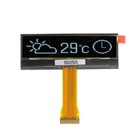 Écran OLED PMOLED de 2,36 pouces, 128x22 points, jaune ambre, module d'affichage SSD1305 24 broches FPC RiTdisplay pour appareil industriel