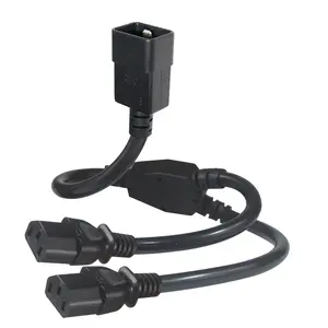 Psu 1.0Mm Plug De Alimentação Elétrica C20 para Dual C13 Splitter Cabo De Extensão