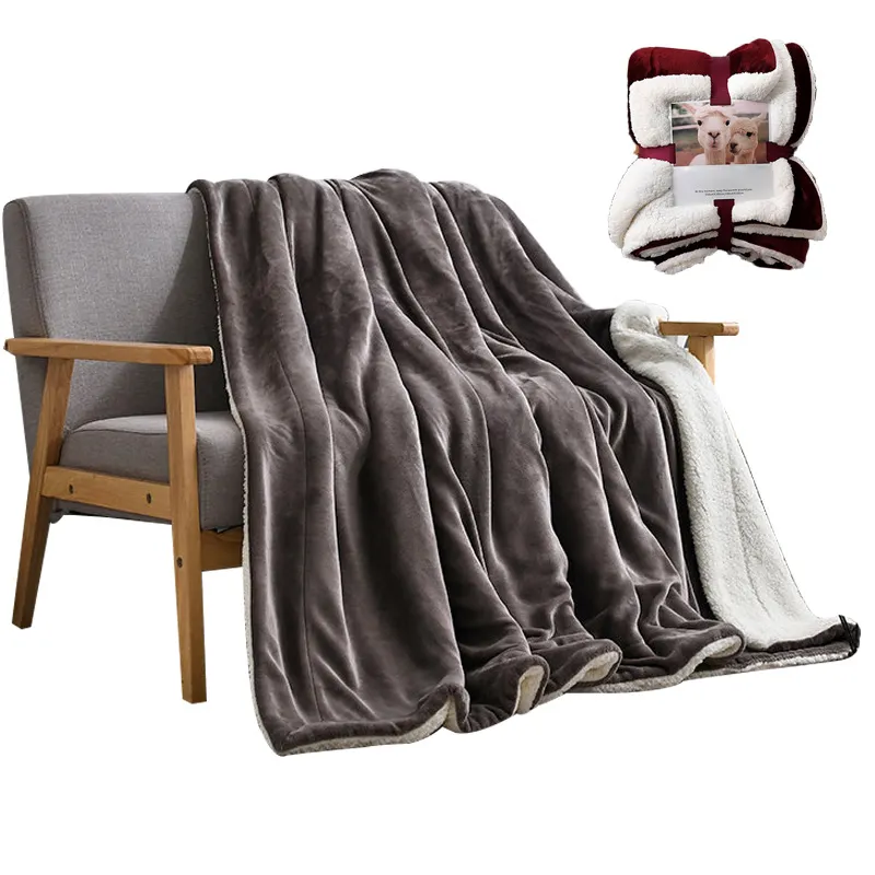 Großhandel billig Bulk Winter King Queen Size Couch weichen Fleece Samt Luxus Wurf Bettdecken