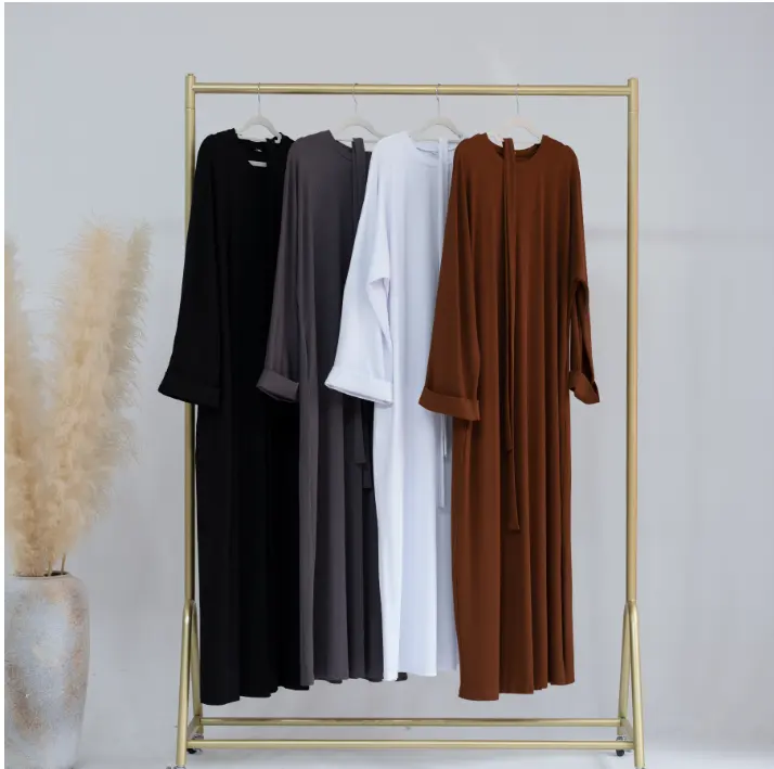All'ingrosso abbigliamento islamico invernale abaya per le donne tessuto Kint musulmano abiti modesti donna donna eleganti abiti da donna