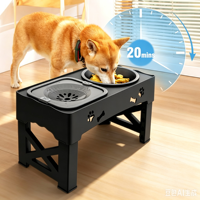 Nouveau 2026 Gamelle surélevée 2-en-1 pour chien à alimentation lente, réglable en hauteur et pliable