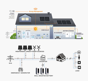 Sistema de Energía Solar para el Hogar, Batería de Litio de 51.2v, 5kwh, 10kwh, 15kwh, 30kwh, Batería Lifepo4 de Montaje en Pared - Product Image 3