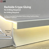 Plinthe LED Moderne pour Hôtel, en Aluminium, Durable, Étanche, Intégrée, Bande Décorative Métallique – Vente Directe Usine