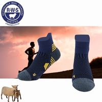 Chaussettes en laine personnalisées de haute qualité confortables et chaudes Chaussettes de course à pied en laine mérinos
