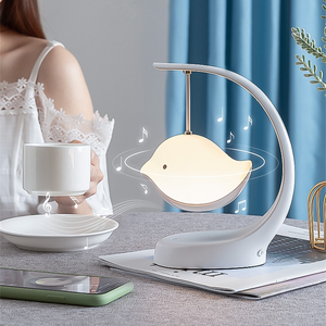 Lampe de nuit LED musicale intelligente compatible, haut-parleur coloré, commande tactile, lampe de nuit pour la décoration de la chambre, rechargeable par USB - Product Image 4