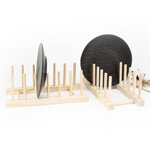 Wooden <b>Dish</b> Rack Plate Storage <b>Stand</b> Modern Kitchen Draining Rack Square Shape With <b>Stand</b> For Plates Bowls Cups - Product Image 1
