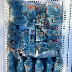 งานแกะสลักคริสตัลควอตซ์ธรรมชาติคุณภาพสูง <span class=keywords><strong>รูป</strong></span>สิงโต เสือดาว จิ้งจอก สีน้ำเงิน สำหรับตกแต่ง ขายส่ง - Product Image 3