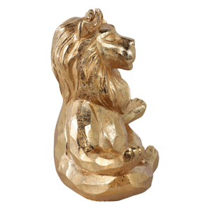 Scultura di Leone in Resina per Yoga, Finitura Dorata, Ornamento Decorativo per Casa, Esposizione su Tavolino o Mensola, Decorazione per Soggiorno - Product Image 3