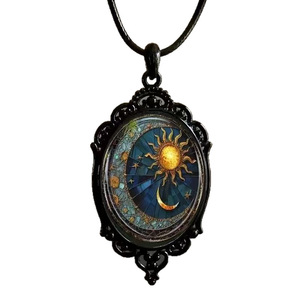 Collier Rétro Halloween Bestseller, Pendentif Papillon Soleil, Amulette Œil Ovale, Pendentif Arbre de Vie Sorcière, Autres Colliers Tendance - Product Image 5