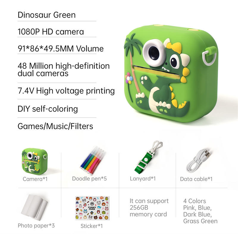 Green Dino Camera