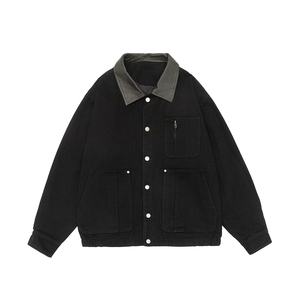 Giacca da <span class=keywords><strong>uomo</strong></span> Casual ampia e rigida con colletto in velluto invernale con colletto in velluto motivo a prova di acqua decorazione XL 5XL - Product Image 2