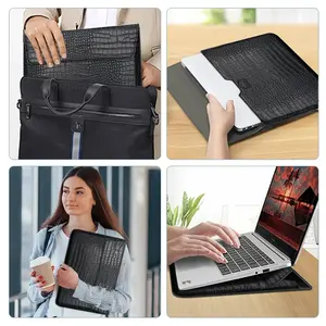 เคสหนังจระเข้ PU แบบฝาพับสำหรับแล็ปท็อป <span class=keywords><strong>Mac</strong></span> หนังสือ Air & Pro สำหรับ13 14 15 16นิ้วอุปกรณ์พกพา - Product Image 6