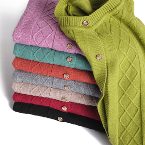 Cardigan a Maniche Lunghe Taglia Unica, Maglione Lavorato a <span class=keywords><strong>Maglia</strong></span> con Tasca e Nodo Rotondo, Top da <span class=keywords><strong>Donna</strong></span> - Product Image 4