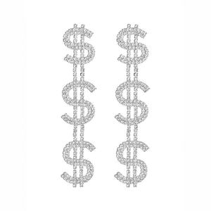 Machika Luxury Exquisite Women's Earrings European American Trendy Long High-End Shining <b>Water</b> Diamond Wealthy Dollar Earrings - Product Image 6