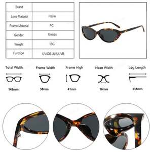 Lunettes de soleil ovales œil-de-chat rétro 2025 avec logo personnalisé, petite monture à rivets, protection UV400 pour hommes et femmes - Product Image 6