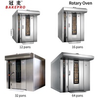 Bakepro Machine à cuire le pain pizza baguette XZL-64C 64 plateaux Capacité du four rotatif diesel avec double chariots