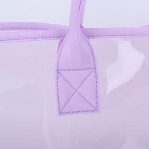 Bolsos de Mano Personalizados de PVC Transparente e Impermeable para Mujer, para Verano/Invierno, con Bordado, para Viajes, Playa y Almacenamiento al Aire Libre - Product Image 4