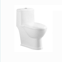 Vente en gros de matériel sanitaire Armoire de salle de bain en céramique monobloc à économie d'eau Toilette à double chasse d'eau Forme de cuvette carrée Drainage en S