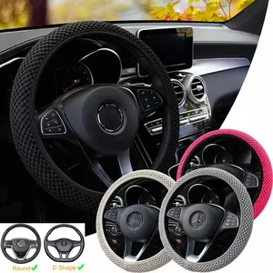 Funda <span class=keywords><strong>de</strong></span> Volante <span class=keywords><strong>de</strong></span> Coche <span class=keywords><strong>de</strong></span> Malla Transpirable Negra <span class=keywords><strong>para</strong></span> <span class=keywords><strong>Mujer</strong></span>, <span class=keywords><strong>para</strong></span> las Cuatro Estaciones, Cómoda <span class=keywords><strong>para</strong></span> el Verano, con Masaje, Accesorio Interior <span class=keywords><strong>para</strong></span> Coche - Product Image 1