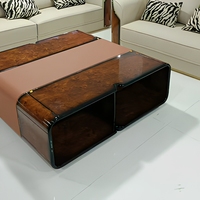 Ensemble de canapés en cuir de luxe pour salon, design italien moderne, idéal pour villa de luxe, mobilier complet pour la maison