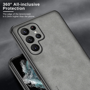 Funda de cuero hecha a mano para <span class=keywords><strong>Samsung</strong></span> <span class=keywords><strong>Galaxy</strong></span> S23 S22 Ultra <span class=keywords><strong>S21</strong></span> <span class=keywords><strong>Fan</strong></span> <span class=keywords><strong>Edition</strong></span> S20 Plus - Product Image 3