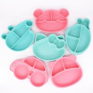 Set de plaques d'alimentation pour enfants, sans Bpa, avec ventouse en silicone pour les tout-petits. - Product Image 1