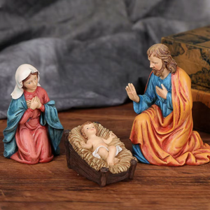 Precio de Fábrica, Set de Natividad de Fibra de Vidrio de la Sagrada Familia a Tamaño Real, Estatuas Decorativas de Navidad en Venta - Product Image 4