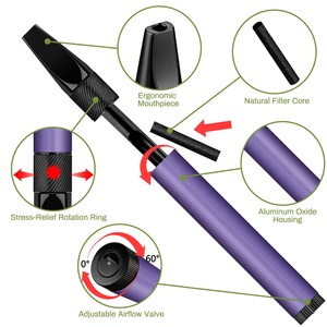 Inhalador de Aluminio y Acero para Aliviar el Estrés, Dejar de Fumar, Calma, Meditación para Mujeres, Sin Humo - Product Image 2