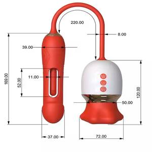 Cucking clitoridien avec vibrateur de langue G-spot gode Rose mamelon masseur lécher battement vibrateur de Roses pour les femmes Sex Toy - Product Image 6
